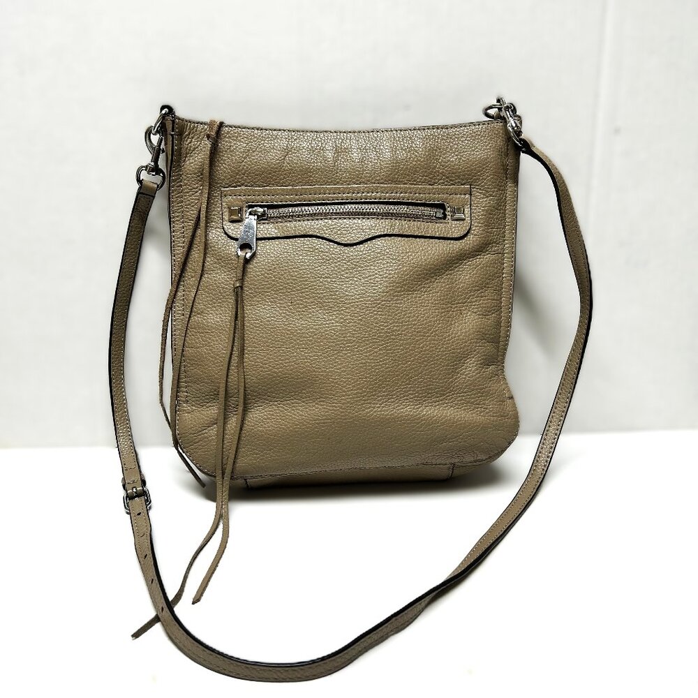 Rebecca Minkoff tan pebble leather crossbody